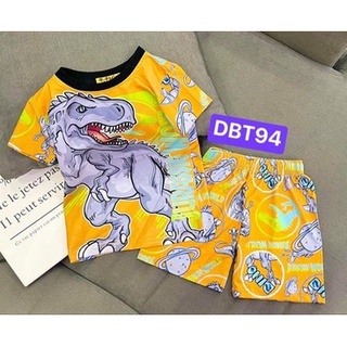 [7-9kg] Đồ bộ thun lạnh bé trai in 3D mềm mịn mát cho bé nhỏ 1 tuổi họa tiết cưng xỉu