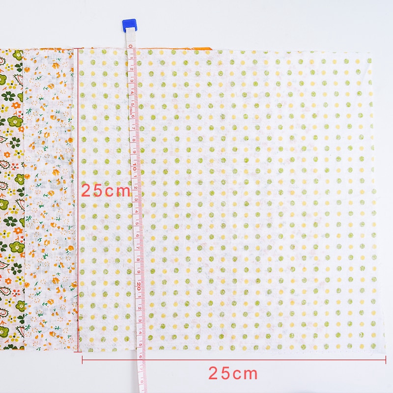 Vải bông chắp vá 25x25cm, phụ kiện handmade cho búp bê TJ0537