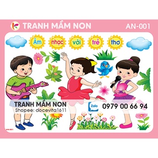 Decal mầm non - GÓC ÂM NHẠC khổ lớn 127x80 | Shopee Việt Nam