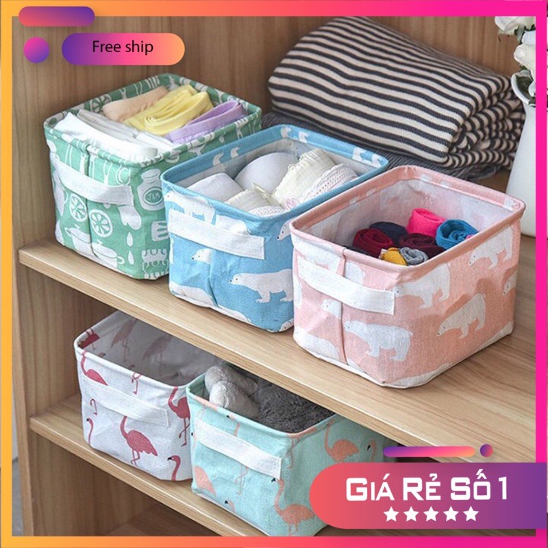 Giỏ Vải Đựng Đồ Mini- khung thép GD339( giao màu ngẫu nhiên) | Shopee ...