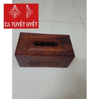 Hộp đựng giấy ăn gỗ hương cao cấp