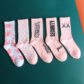[3/4 Đôi] Tất cotton cao cấp ống dài phong cách Hàn Quốc hip-hop, thời trang unisex, phù hợp thể thao, thoải mái