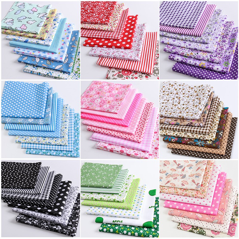 Vải Cotton In Vải May Quilting Vải Cho Chắp Vá Kim Vá DIY Handmade Phụ Kiện 7 Cái / lốc T7866