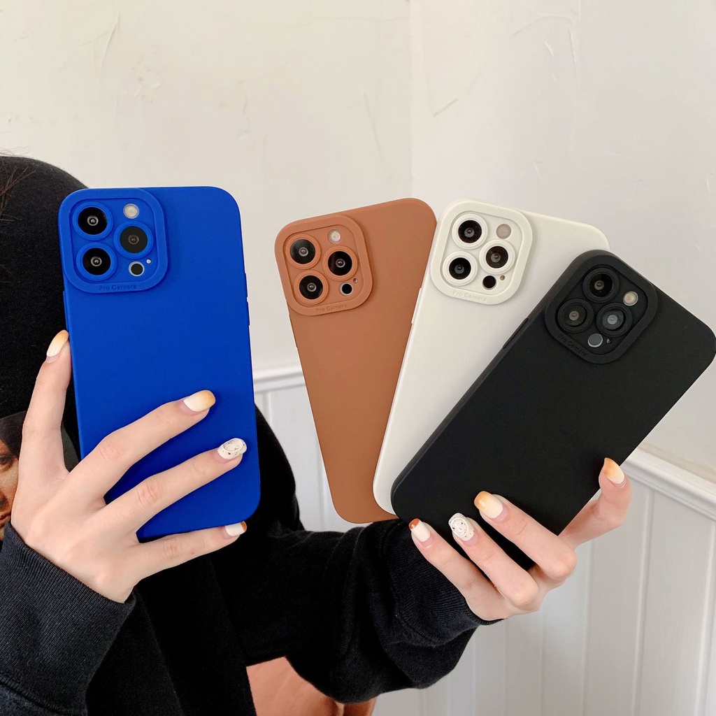 Ốp điện thoại viền vuông màu trơn chống sốc cho Redmi Note 12 12s 11 Pro Plus Pro+ 11s 4G 5G 2023