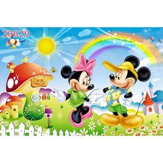 Tranh Dán Tường Phòng Bé hình CHUỘT MICKEY chất liệu chống thấm nước 3D