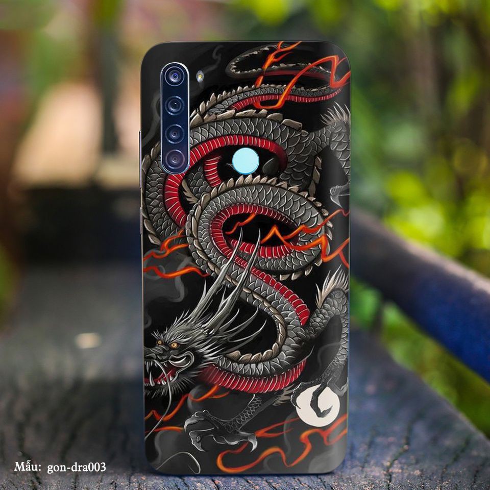 Miếng dán skin cho các dòng điện thoại Xiaomi K20 - K30 - Note3 Pro in hình Rồng 3D nhiều màu sắc cực đẹp