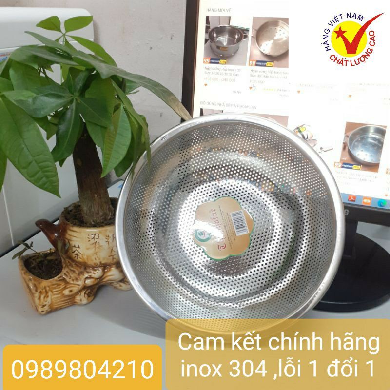Rá inox 304 Thaphafac đủ size 20, 23, 26, 29, 32 cm,rá inox 304 vo gạo ...