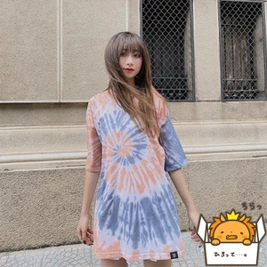 ÁO THUN LOANG MÀU TAY LỠ FORM RỘNG COTTON 100%c