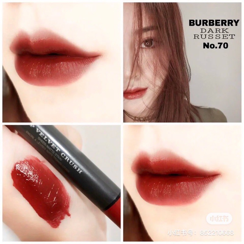 Son Burberry Lip Velvet Crush mau 25 Cinnamon 70 Dark Russet Shopee Vi t Nam