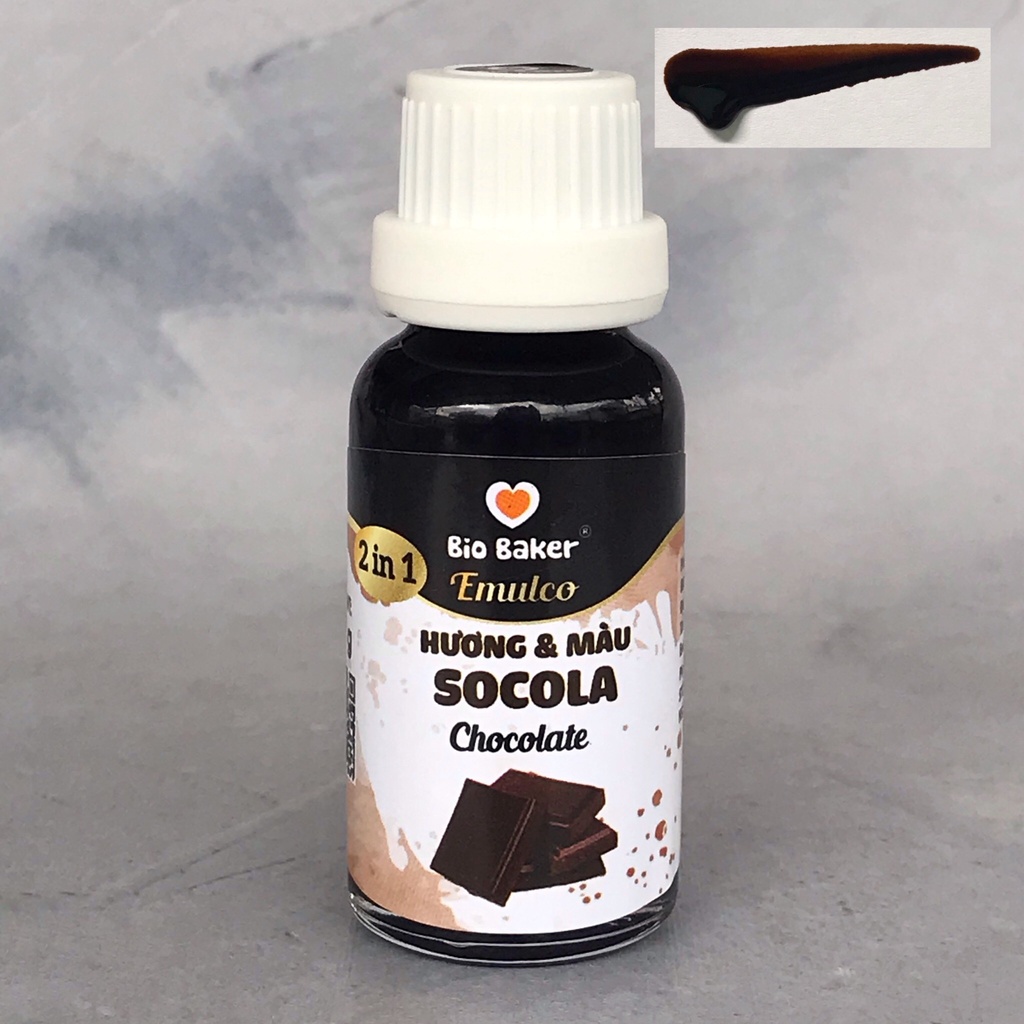 Hương và màu thực phẩm Socola Bio Baker Dạng Gel 20g tạo màu và mùi  hương cho bánh,kẹo- PL184