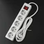 EU Standard German Type Power Strip 3/4/5 Sockets in a Row Flat Adapter Switches