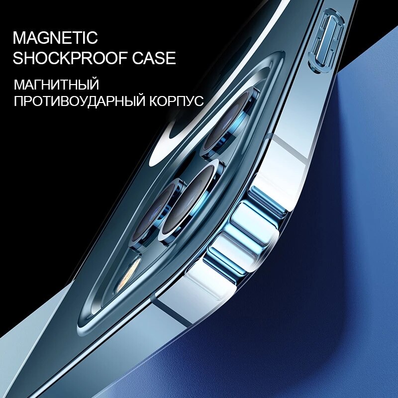 Ốp Điện Thoại Tương Thích Cho iPhone 17 Air 16 15 14 12 11 13 Pro MAX 13 mini XR X XS MAX Vỏ Tương Thích Cho iPhone 7 8 Plus Sạc Không Dây Từ Tính Vỏ Chống Sốc