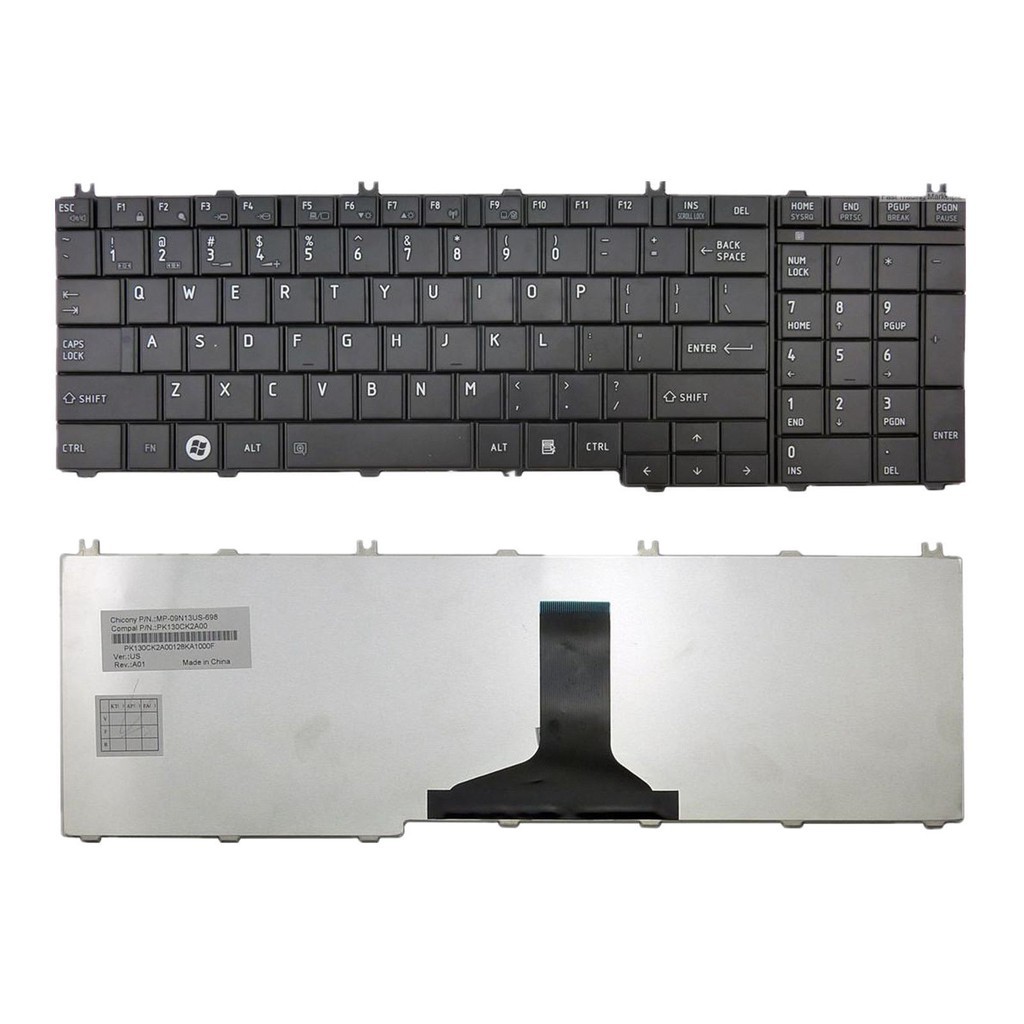 Replacement Keyboard For Toshiba Satellite L650 L655 L670 L675 L665D Series – Unbranded, New