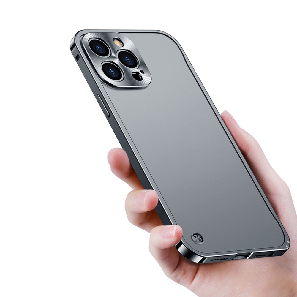 Ốp Điện Thoại Mặt Kính Trong Suốt Khung Kim Loại Sang Trọng Cho iphone 13 Pro MAX 12 11 Pro MAX 11Pro 12 13