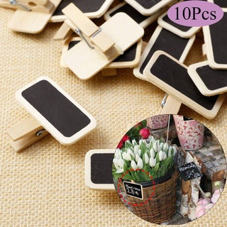 RISEDOT 10 Cái Tin Nhắn Ghi Chú Kẹp Đồ Dùng Cưới Trang Trí Sân Vườn Giá Đứng Gỗ Ghi Nhớ Bảng Phấn