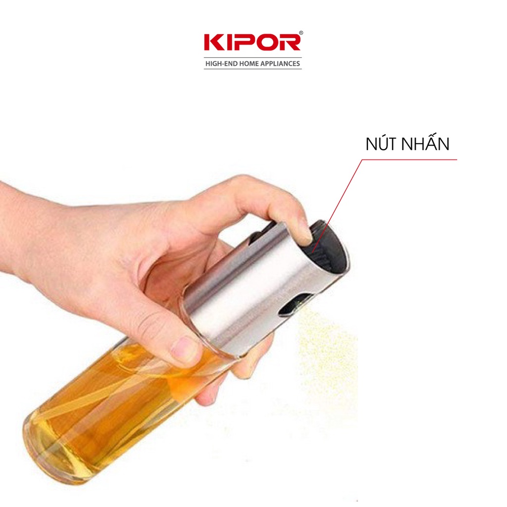 Ảnh Bình xịt dầu ăn phun sương cầm tay KIPOR KP-XD01 - Chai thuỷ tinh cao cấp - Tiện lợi, dễ sử dụng 4
