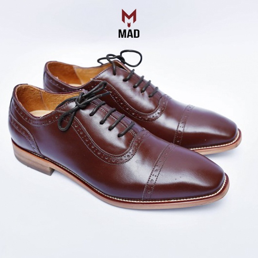Giày Tây Nam MAD da bò công sở cao cấp oxford captoe
