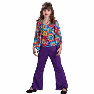 Bộ Đồ Hóa Trang Halloween Phong Cách Hippie Thập Niên 70 Dành Cho Nam Và Nữ