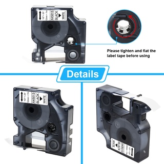 Cuộn Băng Nhãn Dymo D1 12mm 45013 45016 45017 45018 45010 Dymo LabelManager 160 360D 280 420P 450 Duo Pnpoint 100 200