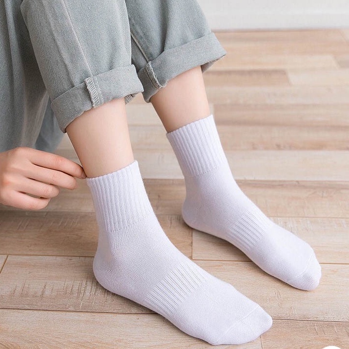 Tất cổ cao, trung nam nữ chất liệu vải Hàn Quốc thể thao cao cấp co giãn 4 chiều chống hôi chân - Ekiu Shop