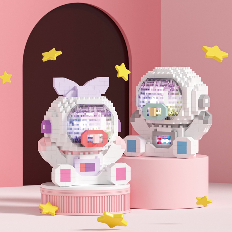 Đồ Chơi Lắp Ráp Mô Hình Thỏ Phi Hành Gia - Đồ Chơi Cho Bé PUKAPI