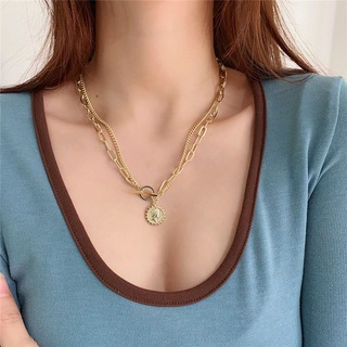 Dây chuyền nữ hai lớp đính ngọc trai nhân tạo Hàn Quốc - Happy Life 4U