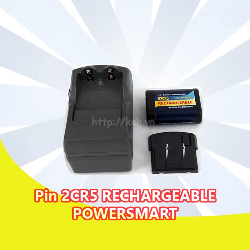 Pin Powersmart 2CR5 Rechargeable 500mah (pin sạc được) | Shopee Việt Nam