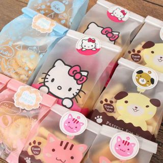 Set 50 Túi Nhựa Đựng Bánh Kẹo Trang Trí Giáng Sinh Năm Mới