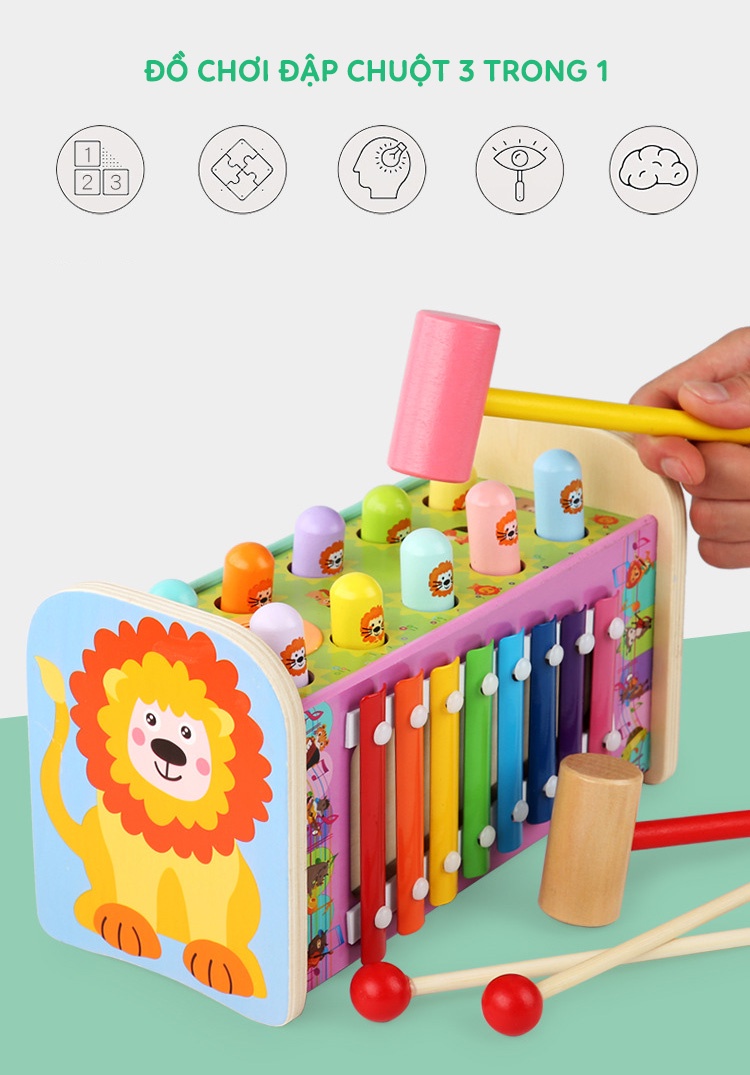 Đập chuột kết hợp Xylophone S-kids