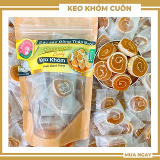 Kẹo Khóm Tươi Cuộn Bánh Tráng Senfarm