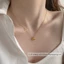 Dây chuyền titan nữ không gỉ mặt hình trái tim mạ vàng 18k phong cách thời trang đơn giản nhẹ nhàng