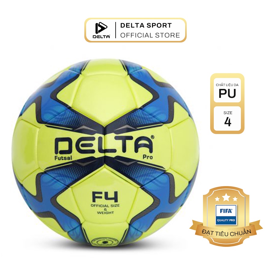 Bóng đá futsal DELTA 3610-4D size 4 da TPU tổng hợp, chơi trên sân cỏ nhân tạo hoặc trong nhà phù hợp từ 12 tuổi