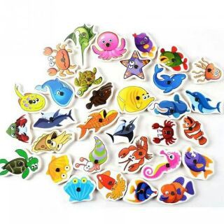 Đồ chơi câu cá gỗ 32 chi tiết câu cá loại to đồ chơi gỗ phát triển trí tuệ