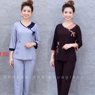 Đồ Lam Đi Chùa # Thun Tim Nơ # Đồ Bộ Nữ # Quần Áo