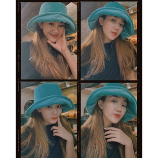 Mũ Nón Bucket Nhung Vành Rộng _ Lollipop Hat KoiKooi