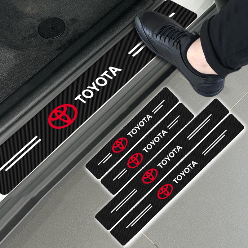 TOYOTA Miếng Dán Da Sợi Carbon Dày Dặn Chống Trầy Cho Cửa Xe Hơi Vios Yaris Avanza Wish Rush Corolla Cross Hilux TRD GR Gazoo Racing GR Sport