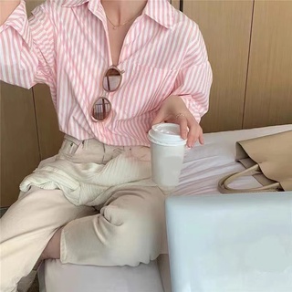 Hàng Mới Về Áo Sơ Mi Dài Tay Dáng Rộng Phong Cách Hàn Quốc Baju Wanita Lengan Panjang Hàng Mới Dành Cho Bạn Nữ