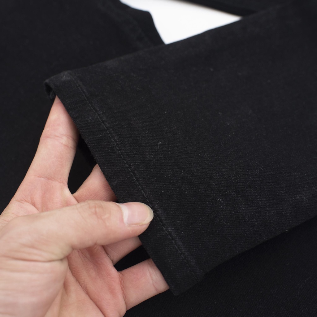 Mô tả Quần Jean Nam Đen Dáng Slimfit Quần Bò Trơn Cao Cấp - QJDOL008 - 3