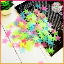 ⭐ 100 CHIẾC ⭐ Gói 100 Miếng Hình Ngôi Sao Dạ Quang Dán Tường Phát Sáng Trang Trí Phòng Cho Bé