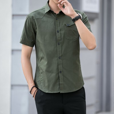Áo Sơ Mi Nam Mới!! Áo Sơ Mi Oxford Ngắn Tay Thời Trang Cá Tính Cho Nam