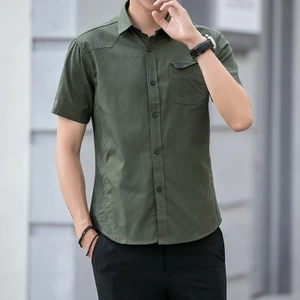 Áo Sơ Mi Nam Mới!! Áo Sơ Mi Oxford Ngắn Tay Thời Trang Cá Tính Cho Nam