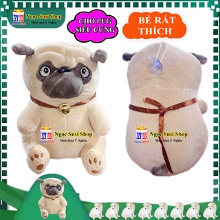 [HÀNG HOT] THÚ NHỒI BÔNG CON CHÓ PUG  SIÊU CƯNG CHO BÉ - GẤU BÔNG CON CHÓ PUG SIÊU CƯNG