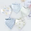 Set 5 Yếm Ăn Cotton In Họa Tiết Hoạt Hình Xinh Xắn Dành Cho Các Bé
