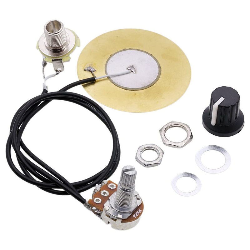 Fol Acoustic Guitar Pickup với 6 35mm Đầu ra Jack Guitar Equalizer Piezo Pickup Preamp Amplifier Tuner Thay thế