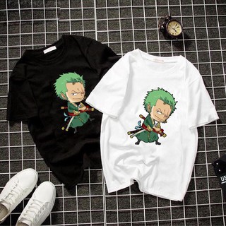 Áo thun unisex Roronoa Zoro nam nữ chibi hoạt hình form đẹp vải mịn mát 2020T2803