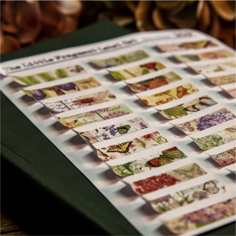 Sticker vintage dán sổ dán mũ bảo hiểm trang trí cá nhân 2 tấm retro HD67-K56