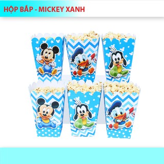 (9 Mẫu)Hộp đựng bắp + tem cắm mẫu bé trai SET 6 cái