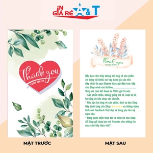 <GIÁ SIÊU RẺ>Thiệp cảm ơn - nhãn cảm ơn 100 cái (mẫu MỚI ĐẸP) dành cho shop online tặng khách hàng
