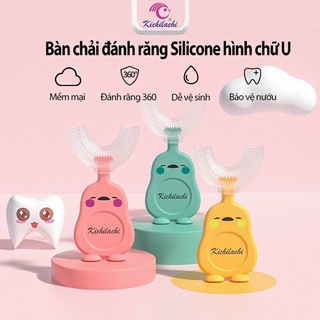 Bàn chải đánh răng cho bé silicone hình chữ U chính hãng kichilachi