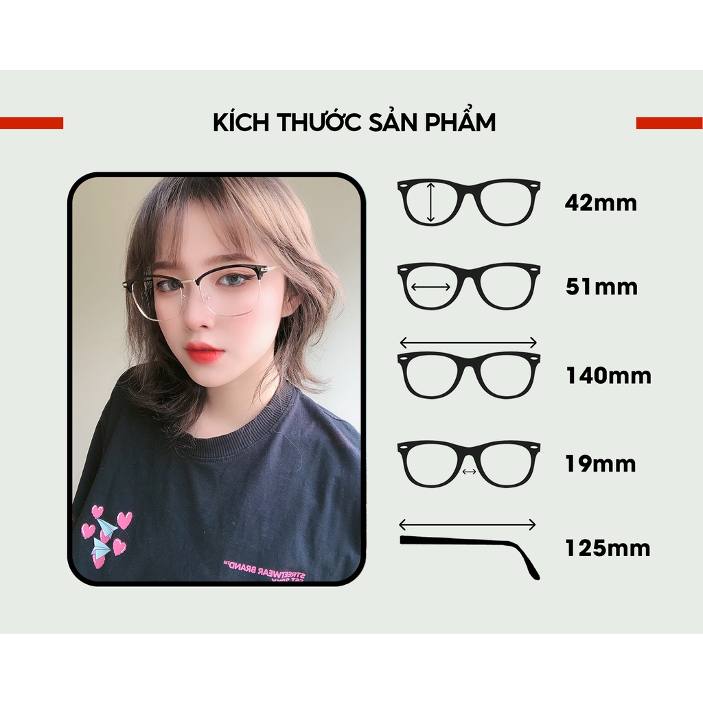 Ảnh Gọng kính cận chữ nhật Vintage LANI 2713 kim loại thanh mảnh nhận lắp mắt kính có độ theo yêu cầu 1